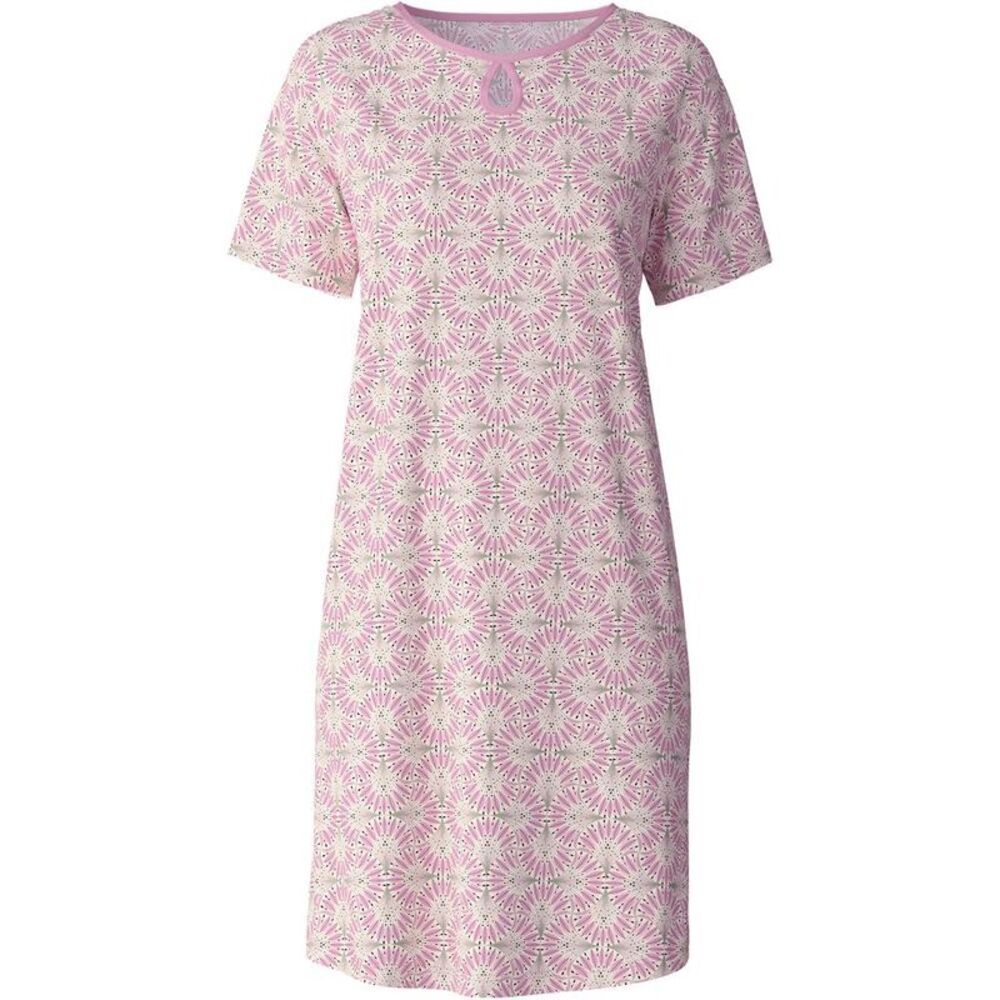 CALIDA Women's Short Sleeve Nightgown with Keyhole Neckline Women PINK Underwear